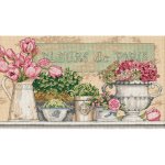Flowers Of Paris Counted Cross Stitch Kit (image for) Flowers Of Paris Counted Cross Stitch Kit